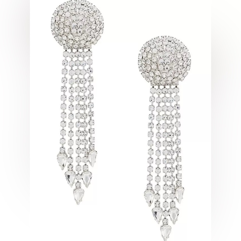 Elegant Sparkling Clear Crystal Drop Earrings